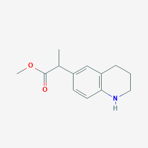molecular formula C13H17NO2 B12989204 Methyl 2-(1,2,3,4-tetrahydroquinolin-6-yl)propanoate 