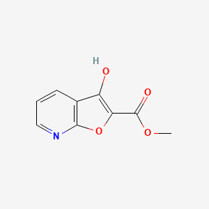 molecular formula C9H7NO4 B12989212 Methyl 3-hydroxyfuro[2,3-b]pyridine-2-carboxylate 