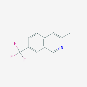 molecular formula C11H8F3N B12989225 3-Methyl-7-(trifluoromethyl)isoquinoline 