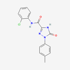 molecular formula C16H13ClN4O2 B12989245 N-(2-Chlorophenyl)-5-oxo-1-(p-tolyl)-2,5-dihydro-1H-1,2,4-triazole-3-carboxamide 