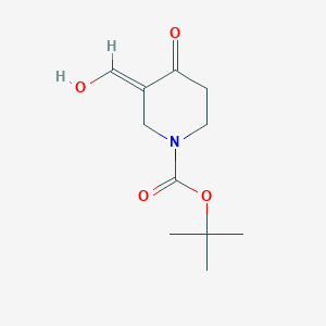 molecular formula C11H17NO4 B12989360 tert-butyl 5-formyl-4-hydroxy-3,6-dihydropyridine-1(2H)-carboxylate 