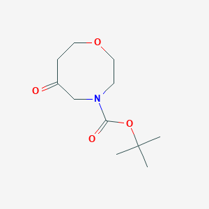 molecular formula C11H19NO4 B12989375 Tert-butyl 6-oxo-1,4-oxazocane-4-carboxylate 