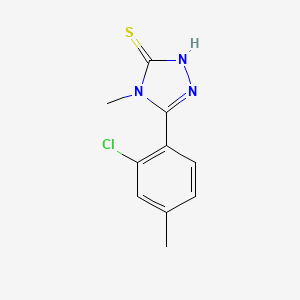 molecular formula C10H10ClN3S B1298942 5-(2-氯-4-甲基苯基)-4-甲基-4H-1,2,4-三唑-3-硫醇 CAS No. 632292-09-2