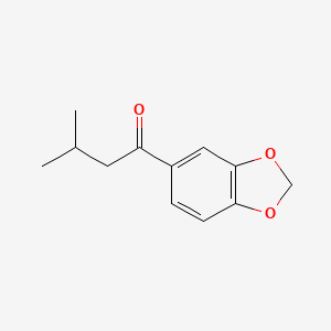 molecular formula C12H14O3 B12989443 1-(Benzo[d][1,3]dioxol-5-yl)-3-methylbutan-1-one 