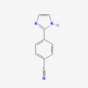molecular formula C10H7N3 B1298953 4-(1H-imidazol-2-yl)benzonitrile CAS No. 98298-49-8