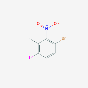 molecular formula C7H5BrINO2 B12989557 3-Bromo-6-iodo-2-nitrotoluene 