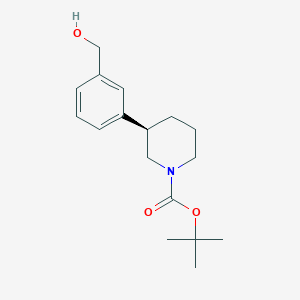 molecular formula C17H25NO3 B12989573 tert-Butyl (R)-3-(3-(hydroxymethyl)phenyl)piperidine-1-carboxylate 