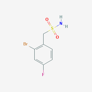 molecular formula C7H7BrFNO2S B12989591 (2-Bromo-4-fluorophenyl)methanesulfonamide 