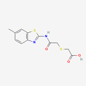 [(6-Methyl-benzothiazol-2-ylcarbamoyl)-methylsulfanyl]-acetic acid