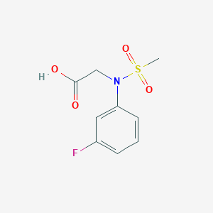 molecular formula C9H10FNO4S B1298969 N-(3-fluorophenyl)-N-(methylsulfonyl)glycine CAS No. 667877-45-4
