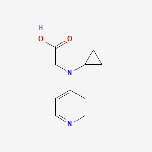 molecular formula C10H12N2O2 B12989780 N-Cyclopropyl-N-(pyridin-4-yl)glycine 