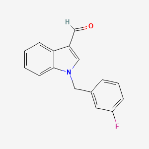 molecular formula C16H12FNO B1298983 1-(3-fluorobenzyl)-1H-indole-3-carbaldehyde CAS No. 347323-97-1