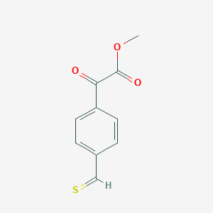 molecular formula C10H8O3S B12989841 Methyl 2-oxo-2-(4-thioformylphenyl)acetate 