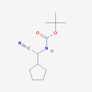 molecular formula C12H20N2O2 B12989850 tert-Butyl (cyano(cyclopentyl)methyl)carbamate CAS No. 1159826-69-3