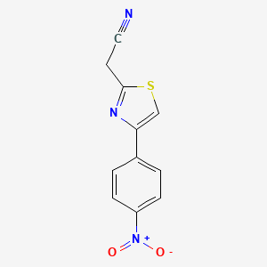 B1298987 2-[4-(4-Nitrophenyl)-1,3-thiazol-2-yl]acetonitrile CAS No. 69625-13-4