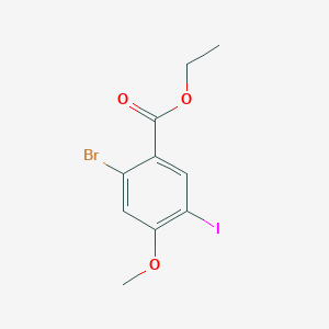 molecular formula C10H10BrIO3 B12989881 Ethyl 2-Bromo-5-iodo-4-methoxybenzoate 