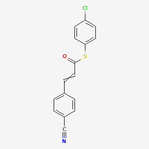 molecular formula C16H10ClNOS B1298989 S-(4-chlorophenyl) 3-(4-cyanophenyl)-2-propenethioate 