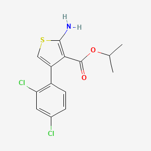 molecular formula C14H13Cl2NO2S B1298991 Isopropyl 2-amino-4-(2,4-dichlorophenyl)thiophene-3-carboxylate CAS No. 350997-32-9