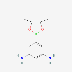 molecular formula C12H19BN2O2 B12989971 5-(4,4,5,5-Tetramethyl-1,3,2-dioxaborolan-2-yl)benzene-1,3-diamine 