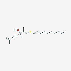 molecular formula C20H36OS B012990 1-(Decylthio)-2,3,6-trimethyl-6-hepten-4-yn-3-ol CAS No. 102244-23-5