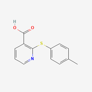molecular formula C13H11NO2S B1299002 2-[(4-Methylphenyl)thio]nicotinic acid CAS No. 955-53-3