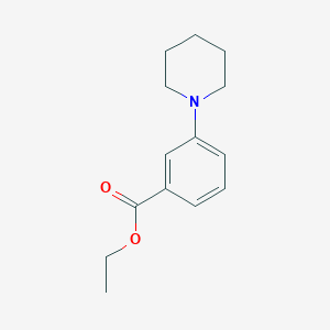molecular formula C14H19NO2 B12990069 Ethyl 3-(piperidin-1-yl)benzoate 