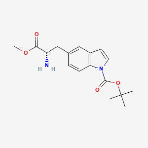 molecular formula C17H22N2O4 B12990081 tert-Butyl (S)-5-(2-amino-3-methoxy-3-oxopropyl)-1H-indole-1-carboxylate 