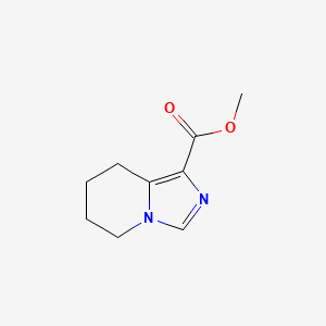 molecular formula C9H12N2O2 B12990152 Methyl 5,6,7,8-tetrahydroimidazo[1,5-a]pyridine-1-carboxylate 