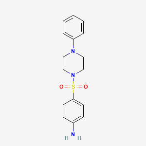 molecular formula C16H19N3O2S B1299023 Piperazine, 1-[(4-aminophenyl)sulfonyl]-4-phenyl- CAS No. 150558-10-4