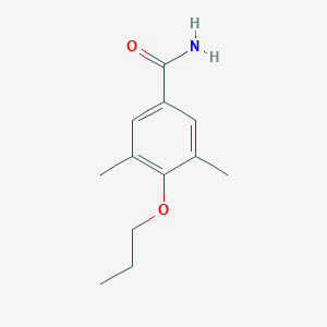 molecular formula C12H17NO2 B12990285 3,5-Dimethyl-4-propoxybenzamide 