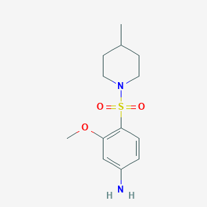 3-Methoxy-4-(4-methyl-piperidine-1-sulfonyl)-phenylamine