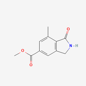 molecular formula C11H11NO3 B12990626 Methyl 7-methyl-1-oxoisoindoline-5-carboxylate 