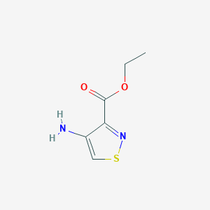 molecular formula C6H8N2O2S B12990767 Ethyl 4-aminoisothiazole-3-carboxylate 