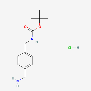 molecular formula C13H21ClN2O2 B12990774 tert-Butyl 4-(aminomethyl)benzylcarbamate hydrochloride 