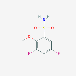 molecular formula C7H7F2NO3S B12990778 3,5-Difluoro-2-methoxybenzenesulfonamide 