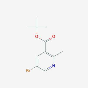 molecular formula C11H14BrNO2 B12990912 tert-Butyl 5-bromo-2-methylnicotinate 