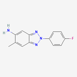 molecular formula C13H11FN4 B1299093 2-(4-Fluoro-phenyl)-6-methyl-2H-benzotriazol-5-yl-amine CAS No. 436086-84-9