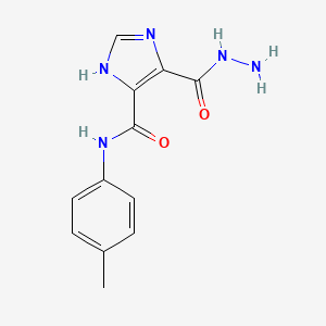molecular formula C12H13N5O2 B1299094 5-Hydrazinocarbonyl-1H-imidazole-4-carboxylic acid p-tolylamide CAS No. 89562-41-4