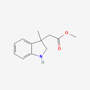molecular formula C12H15NO2 B12991054 Methyl 2-(3-methylindolin-3-yl)acetate 