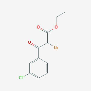 molecular formula C11H10BrClO3 B12991116 Ethyl 2-bromo-3-(3-chlorophenyl)-3-oxopropanoate 