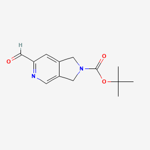 molecular formula C13H16N2O3 B12991158 tert-Butyl 6-formyl-1,3-dihydro-2H-pyrrolo[3,4-c]pyridine-2-carboxylate 