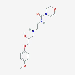 molecular formula C17H27N3O5 B12991270 N-(2-((2-Hydroxy-3-(4-methoxyphenoxy)propyl)amino)ethyl)morpholine-4-carboxamide 