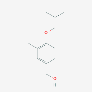molecular formula C12H18O2 B12991329 (4-Isobutoxy-3-methylphenyl)methanol CAS No. 1443347-10-1