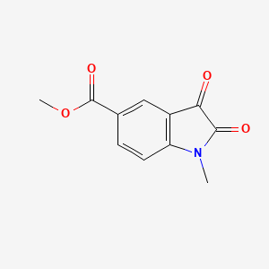molecular formula C11H9NO4 B12991335 Methyl 1-methyl-2,3-dioxoindoline-5-carboxylate 