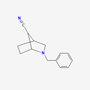 molecular formula C14H16N2 B12991346 anti-7-Cyano-2-benzyl-2-azabicyclo[2.2.1]heptane 