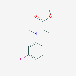 molecular formula C10H12FNO2 B12991449 N-(3-Fluorophenyl)-N-methyl-L-alanine 