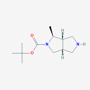molecular formula C12H22N2O2 B12991706 tert-Butyl (1S,3aR,6aS)-1-methylhexahydropyrrolo[3,4-c]pyrrole-2(1H)-carboxylate 
