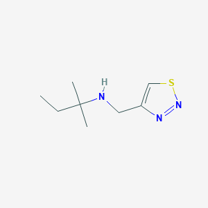 molecular formula C8H15N3S B12991817 N-((1,2,3-Thiadiazol-4-yl)methyl)-2-methylbutan-2-amine 