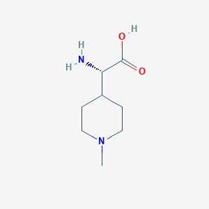molecular formula C8H16N2O2 B12991853 (S)-2-Amino-2-(1-methylpiperidin-4-yl)acetic acid 