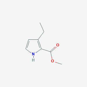 molecular formula C8H11NO2 B12991882 Methyl 3-ethyl-1H-pyrrole-2-carboxylate 